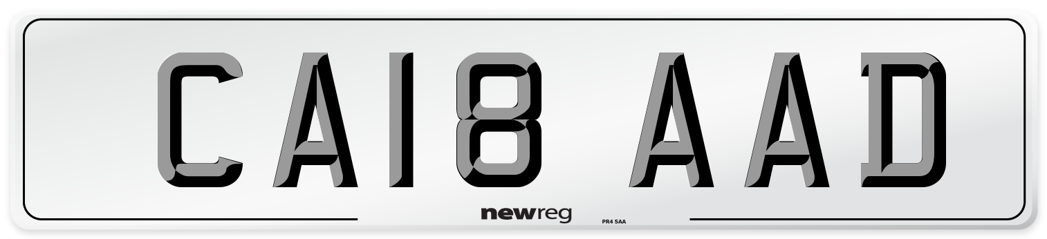 CA18 AAD Number Plate from New Reg